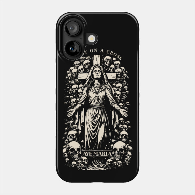 MARY ON A CROSS Phone Case by artslaves