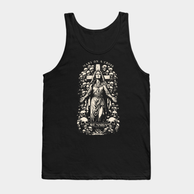 MARY ON A CROSS Tank Top by artslaves
