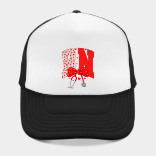 Preppy RN Nurse Valentine Shirt, Cute Registered Nurse Love Design, Nurse Heart Aesthetic, RN Valentine Gift Hat
