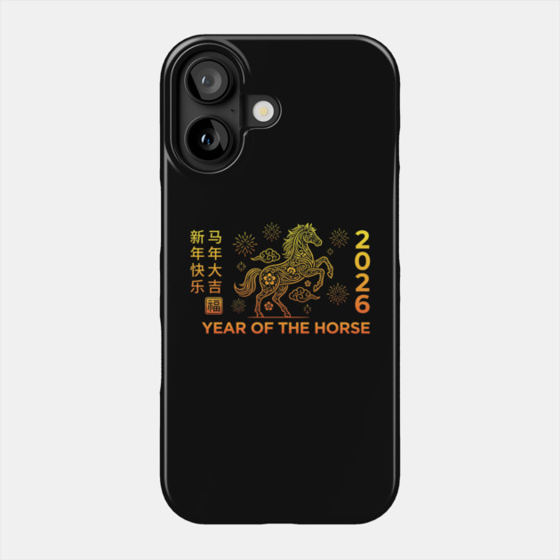 Happy Chinese New Year 2026 Year Of The Horse Phone Case by ArtistTee ⭐⭐⭐⭐⭐