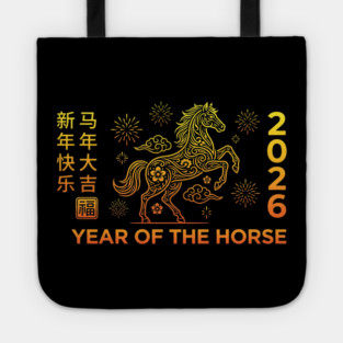 Happy Chinese New Year 2026 Year Of The Horse Tote