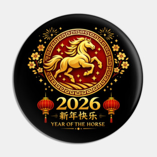 2026 Year Of The Horse Chinese New Year Lunar New Year Pin