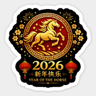 2026 Year Of The Horse Chinese New Year Lunar New Year Sticker