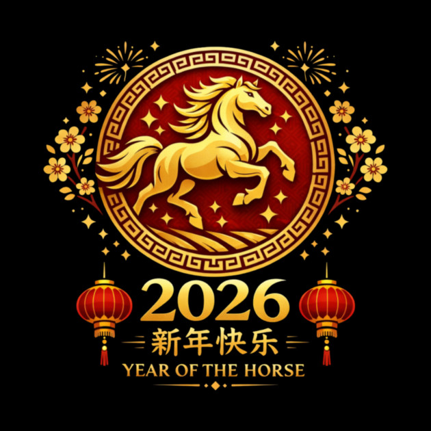 2026 Year Of The Horse Chinese New Year Lunar New Year by ArtistTee ⭐⭐⭐⭐⭐