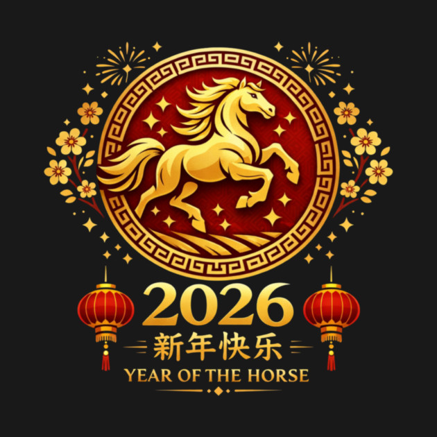 2026 Year Of The Horse Chinese New Year Lunar New Year by ArtistTee ⭐⭐⭐⭐⭐