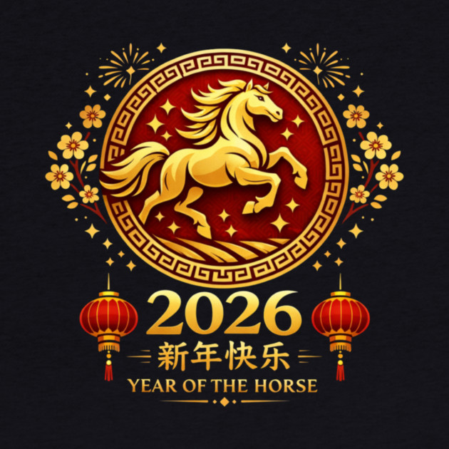 2026 Year Of The Horse Chinese New Year Lunar New Year by ArtistTee ⭐⭐⭐⭐⭐