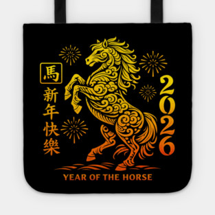 Happy Chinese New Year 2026 Year Of The Horse Tote
