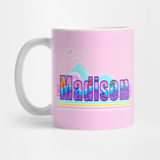Madison girls and women’s  name Personalized in preppy girly aesthetic vibe Mug
