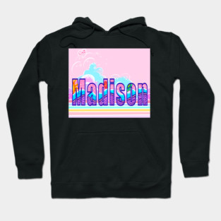 Madison girls and women’s  name Personalized in preppy girly aesthetic vibe Hoodie