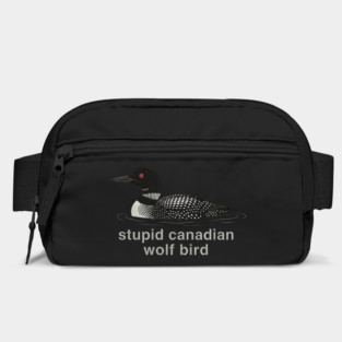 Stupid Canadian Wolf Bird Wildlife Humor Bag