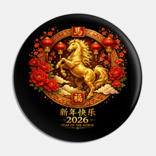 Happy Chinese New Year 2026 Year of The Horse Pin
