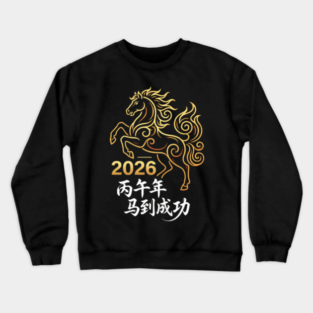 2026 Year Of The Horse Lunar New Year Crewneck Sweatshirt by ArtistTee ⭐⭐⭐⭐⭐