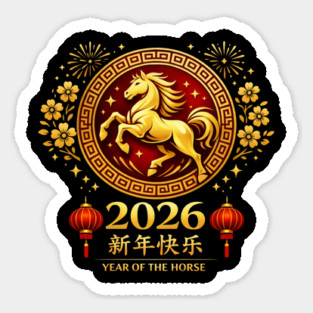 2026 Year of the Horse Chinese New Year Sticker