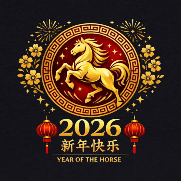 2026 Year of the Horse Chinese New Year by ArtistTee ⭐⭐⭐⭐⭐