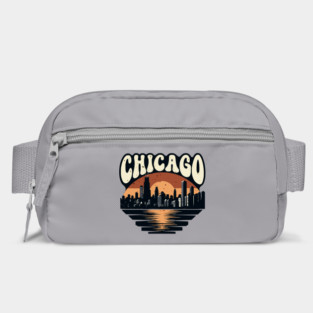 Chicago Skyline Retro Sunset: Vintage Willis Tower Bag