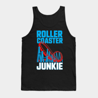Roller Coaster Junkie Theme Park Thrill Seeker Tank Top