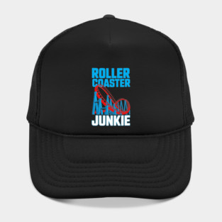 Roller Coaster Junkie Theme Park Thrill Seeker Hat