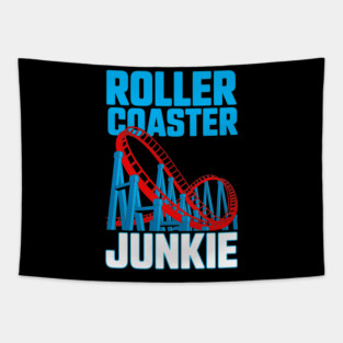 Roller Coaster Junkie Theme Park Thrill Seeker Tapestry