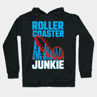 Roller Coaster Junkie Theme Park Thrill Seeker Hoodie