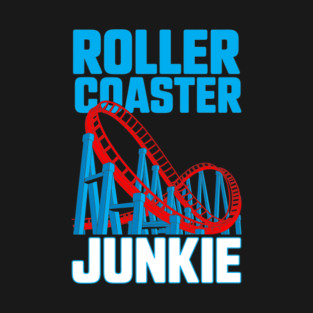 Roller Coaster Junkie Theme Park Thrill Seeker T-Shirt