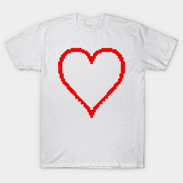 Pixel Heart T-Shirt by Creatifly Graphic Tees