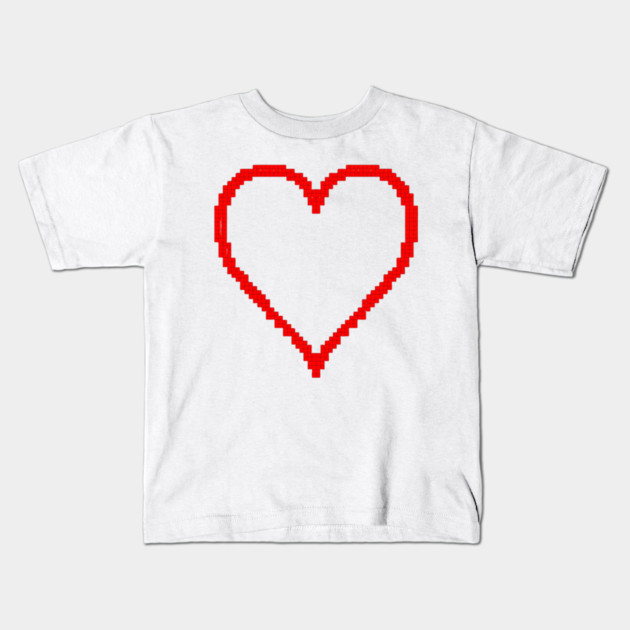 Pixel Heart Kids T-Shirt by Creatifly Graphic Tees