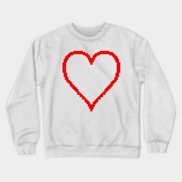 Pixel Heart Crewneck Sweatshirt by Creatifly Graphic Tees