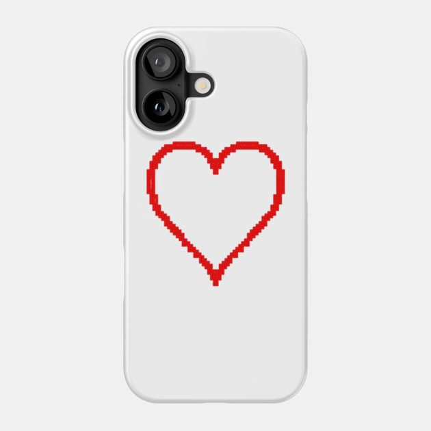 Pixel Heart Phone Case by Creatifly Graphic Tees