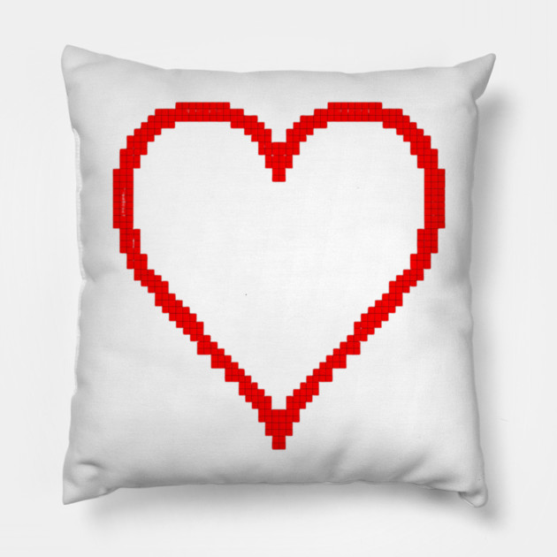 Pixel Heart Pillow by Creatifly Graphic Tees