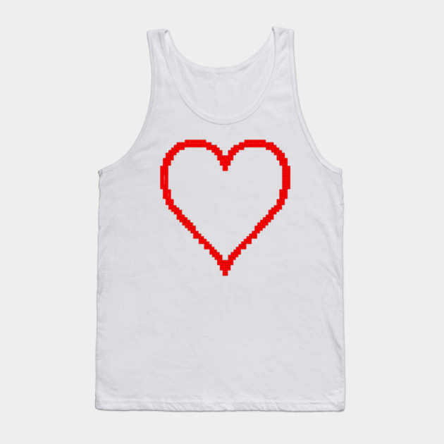 Pixel Heart Tank Top by Creatifly Graphic Tees