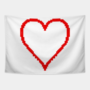 Pixel Heart Tapestry