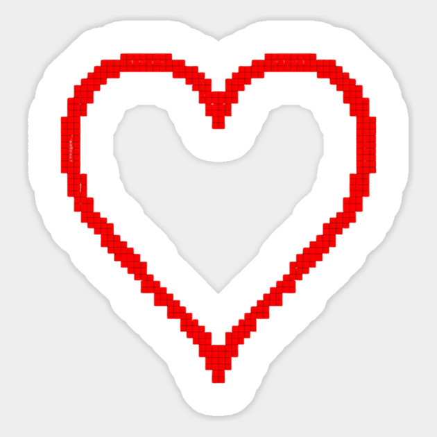 Pixel Heart Magnet by Creatifly Graphic Tees