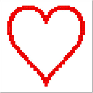 Pixel Heart Posters and Art