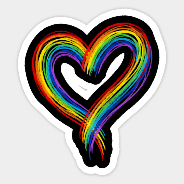 Rainbow Heart Magnet by Creatifly Graphic Tees