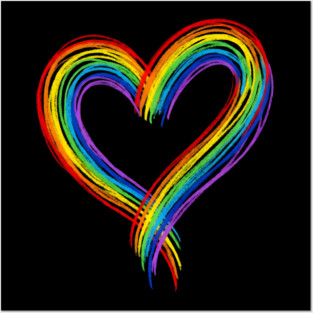 Rainbow Heart Posters and Art