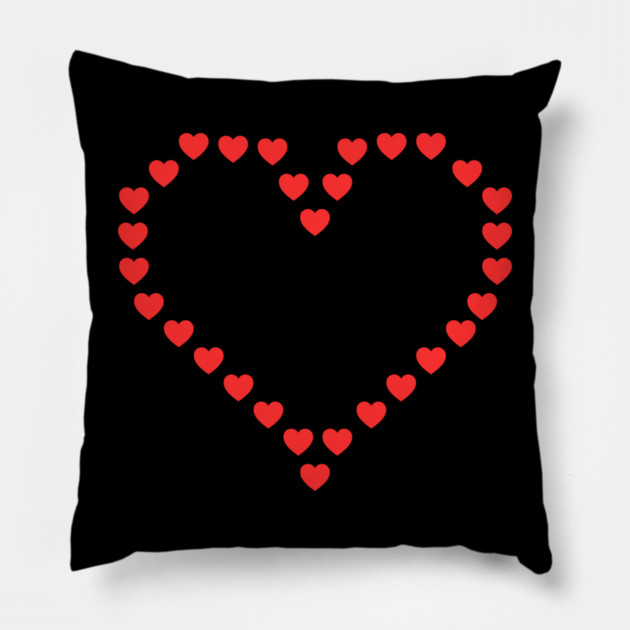 Heart of Hearts Love Outline Pillow by Creatifly Graphic Tees