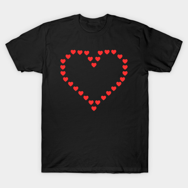 Heart of Hearts Love Outline T-Shirt by Creatifly Graphic Tees