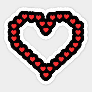 Heart of Hearts Love Outline Sticker