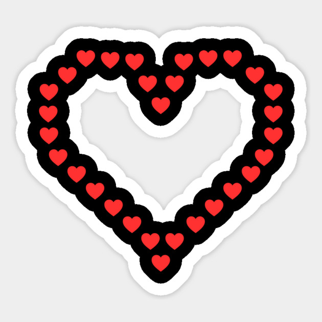 Heart of Hearts Love Outline Magnet by Creatifly Graphic Tees