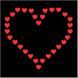 Heart of Hearts Love Outline Posters and Art