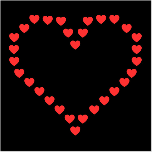 Heart of Hearts Love Outline Wall Art by Creatifly Graphic Tees