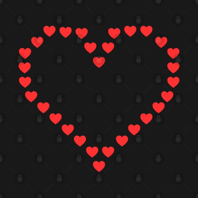Heart of Hearts Love Outline by Creatifly Graphic Tees