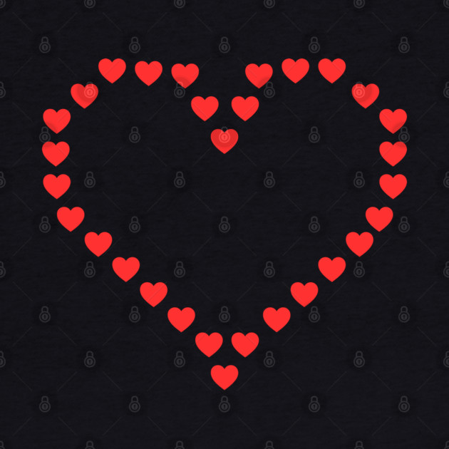 Heart of Hearts Love Outline by Creatifly Graphic Tees