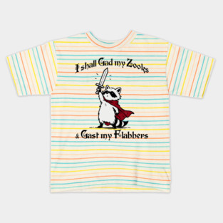 Raccoon Knight I Shall Gad My Zooks and Gast My Flabbers Kids T-Shirt