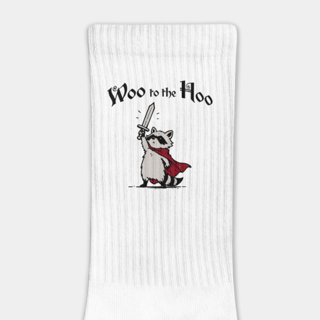 Cute Raccoon Knight Proclaims "Woo to the Hoo!" cheer by Luxinda