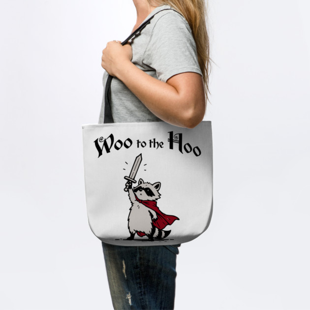 Cute Raccoon Knight Proclaims "Woo to the Hoo!" cheer by Luxinda