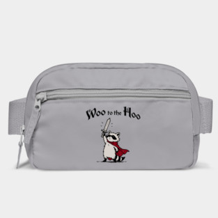 Cute Raccoon Knight Proclaims "Woo to the Hoo!" cheer Bag