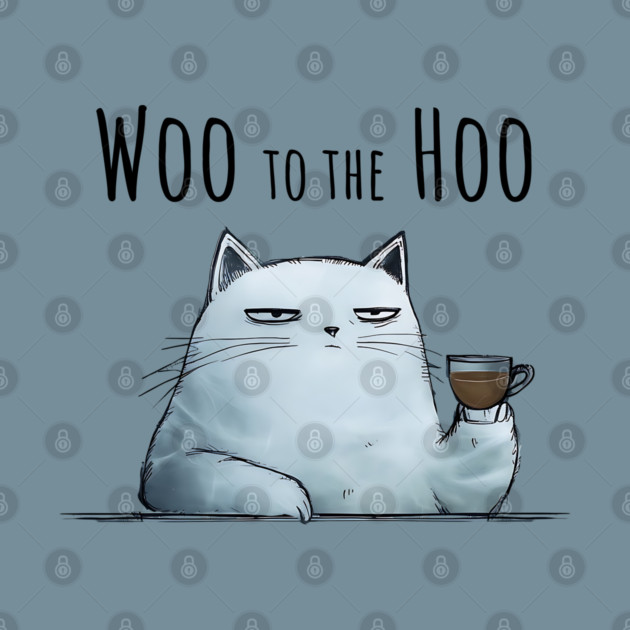 Sarcastic Cat "Woo to the Hoo" snarky funny design by Luxinda