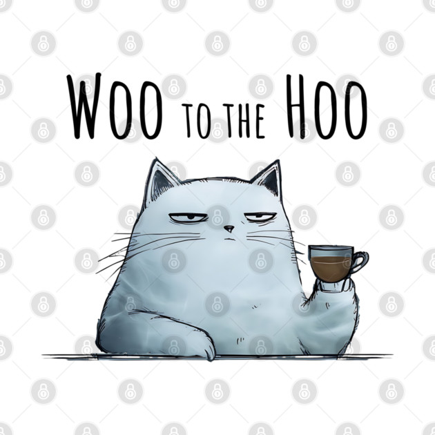 Sarcastic Cat "Woo to the Hoo" snarky funny design by Luxinda