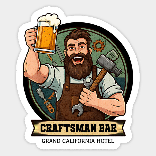 The Craftsman Bar Lounge Grand California Hotel Anaheim Magnet by Joaddo